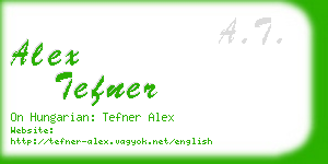 alex tefner business card